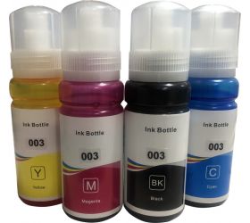 PRINTZONE 003 REFILL INK FOR L3110 SERIES EP 003 PREMIUM REFILL INK COMPATIBLE FOR EPSON L3110 SERIES- 70 ML EACH BOTTLE BK/C/M/Y  003 REFILL INK  Black + Tri Color Combo Pack Ink Bottle image